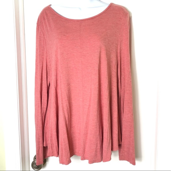 LOFT | Flowy Salmon-Colored Tunic - Picture 1 of 3